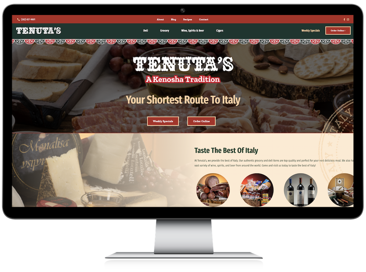 Tenuta Website Mockup