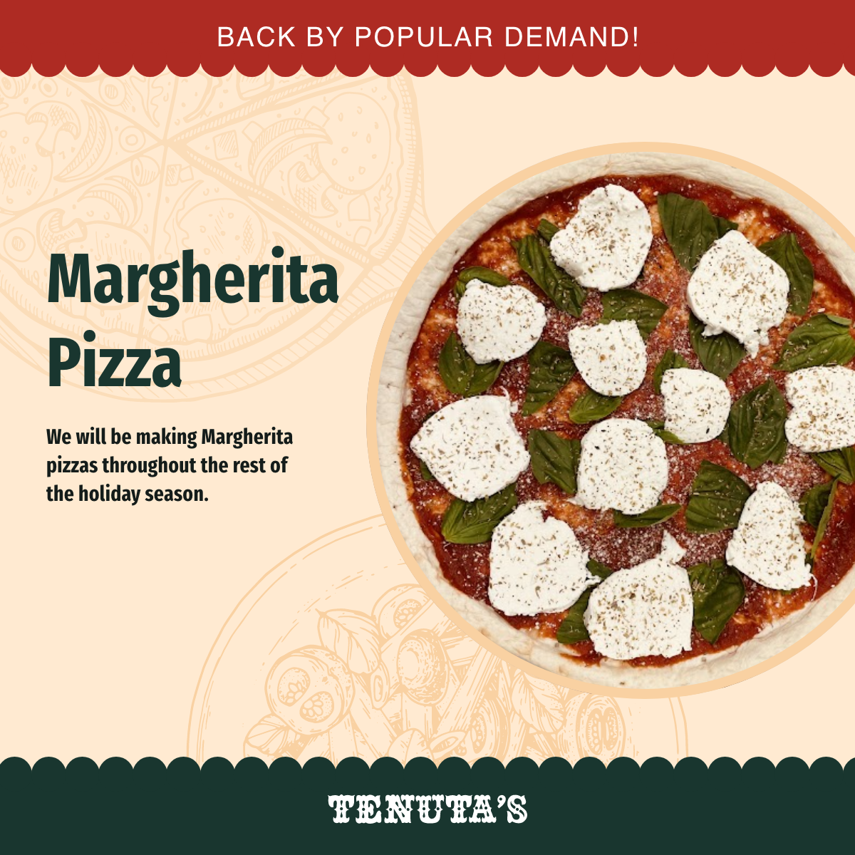 Weekly Special Margherita Pizza