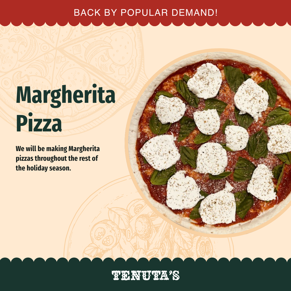Weekly Special Margherita Pizza Weekly Special Margherita Pizza