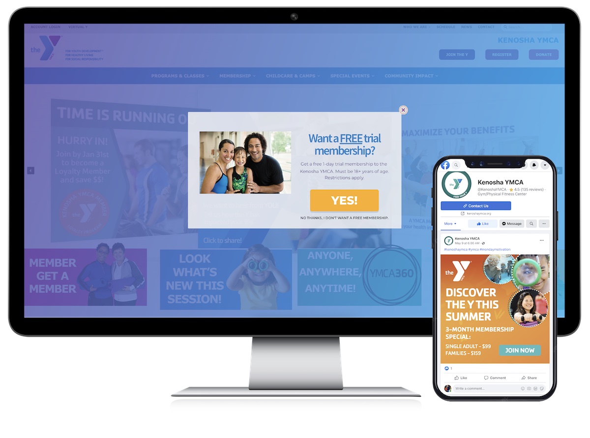 Ymca Websitewithmobilemock Ymca Websitewithmobilemock