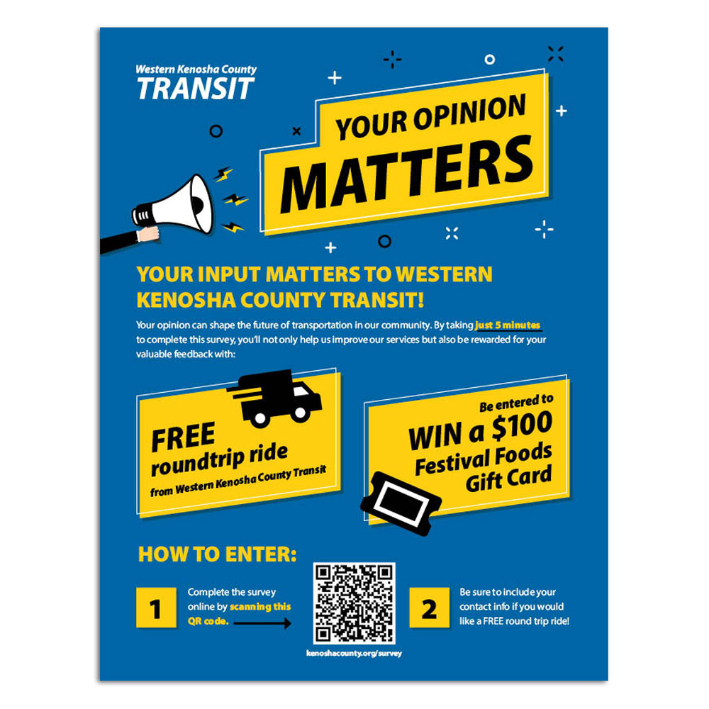 Transit Survey Flyer Design by Dooley & Associates