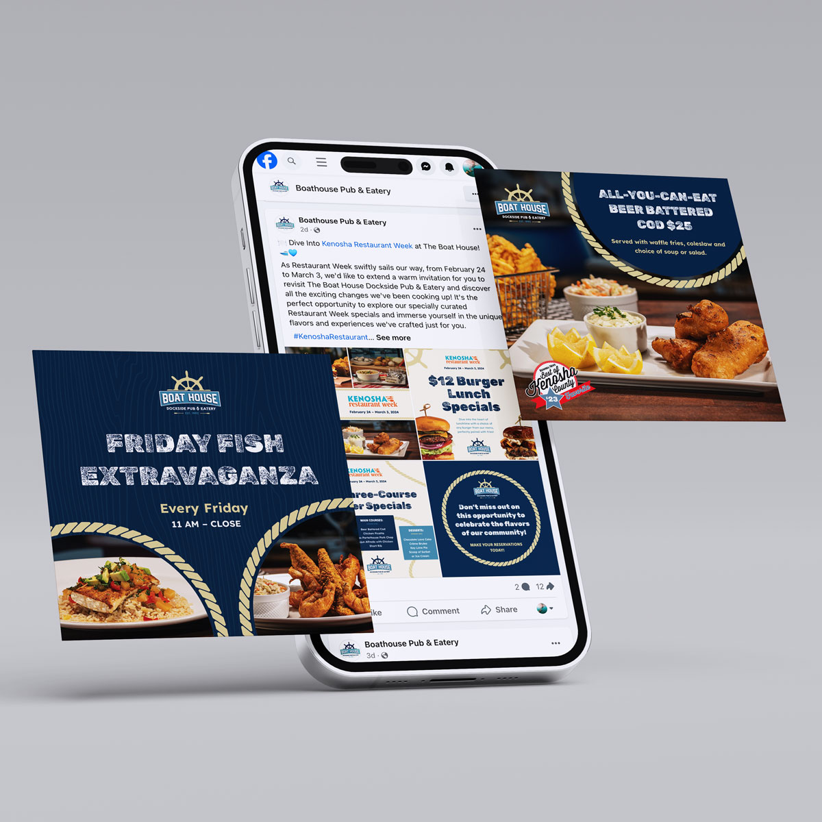 Boat House Social Media Mockups Boat House Social Media Mockups