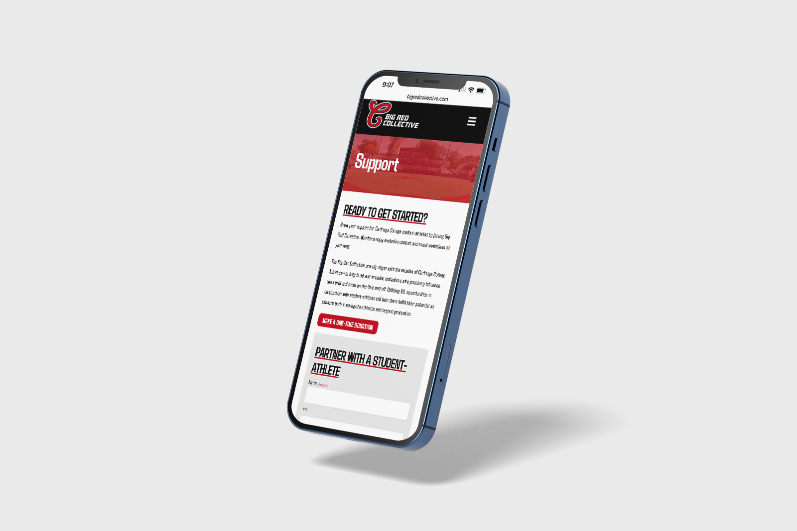Big Red Collective Phone Mockup Big Red Collective Phone Mockup
