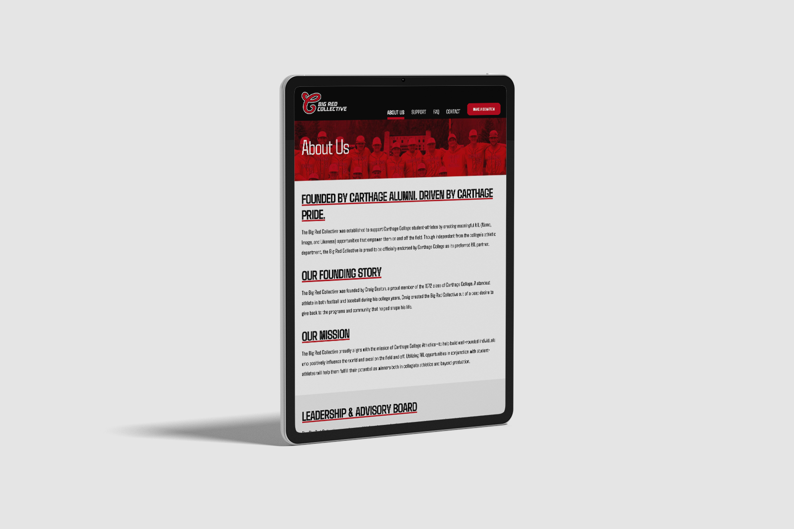 Big Red Collective Tablet Mockup Big Red Collective Tablet Mockup