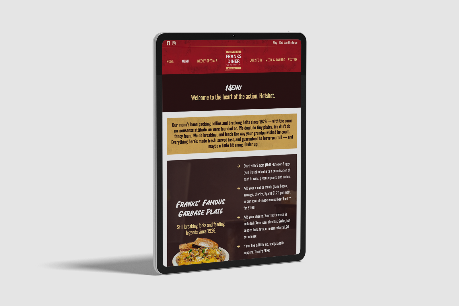 Franks Tablet Mockup