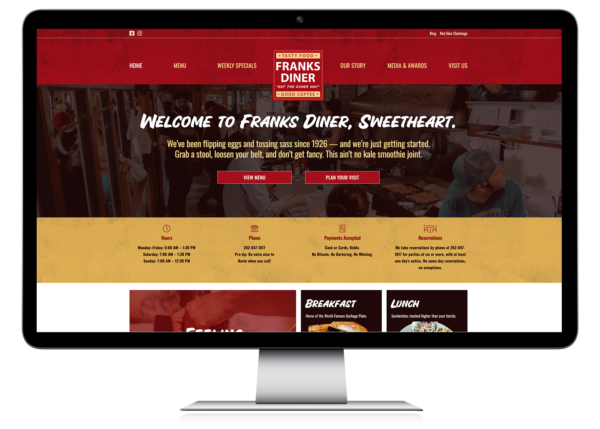 Franks Web Mockup