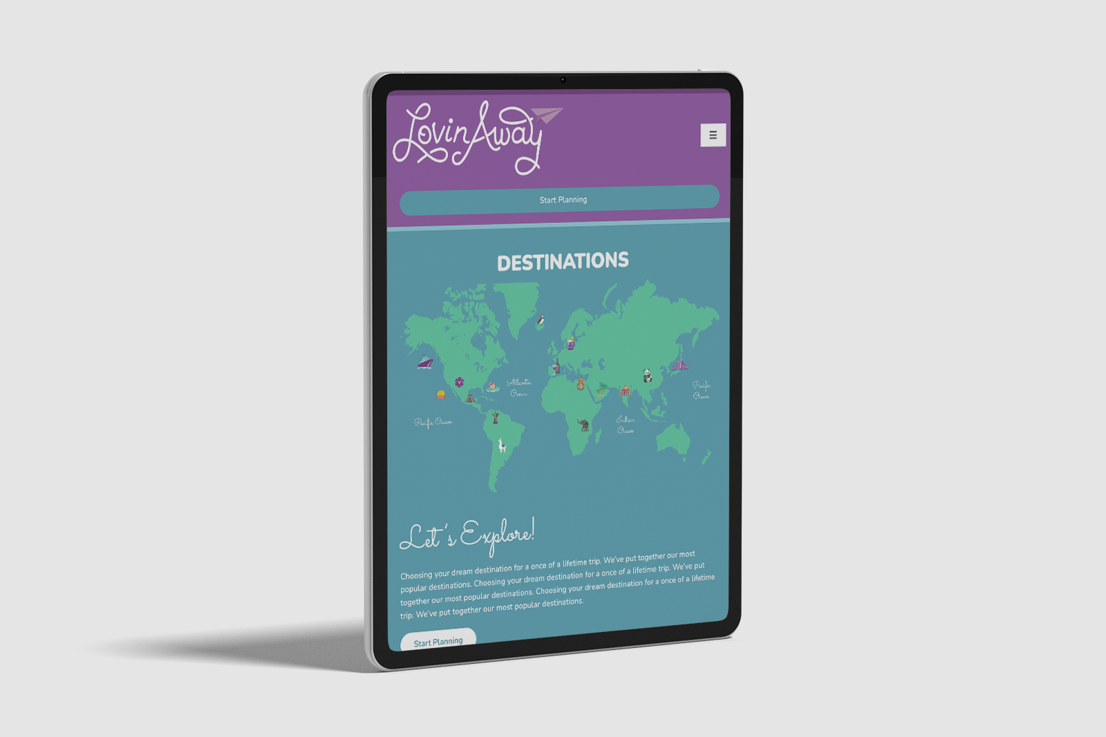 Lovinaway Tablet Mockup