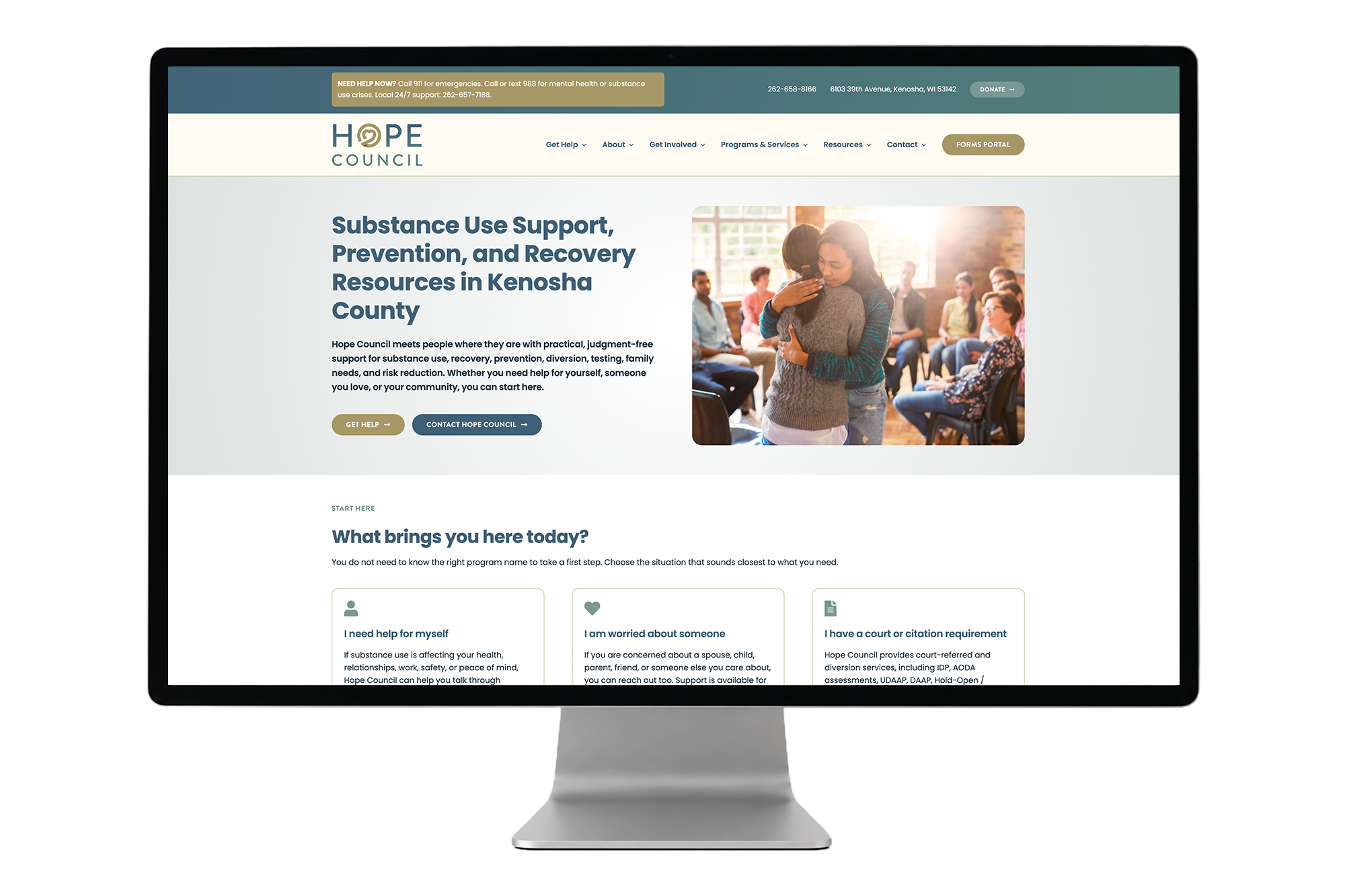 Hope Website Mockup Hope Website Mockup